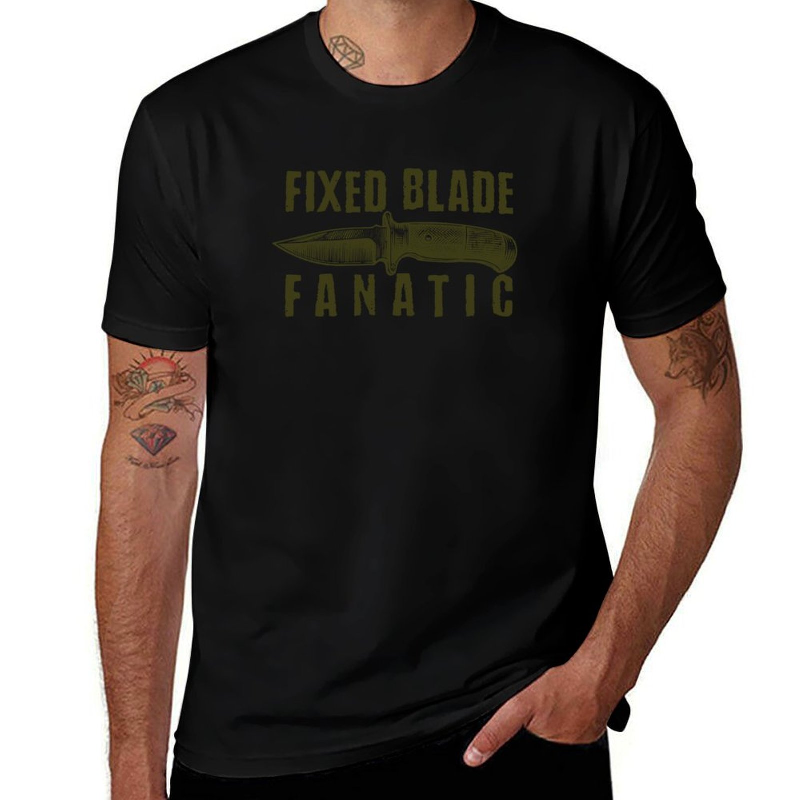Edc Carry For Men - เสื้อยืด Fixed Blade Fanatic - Everyday
