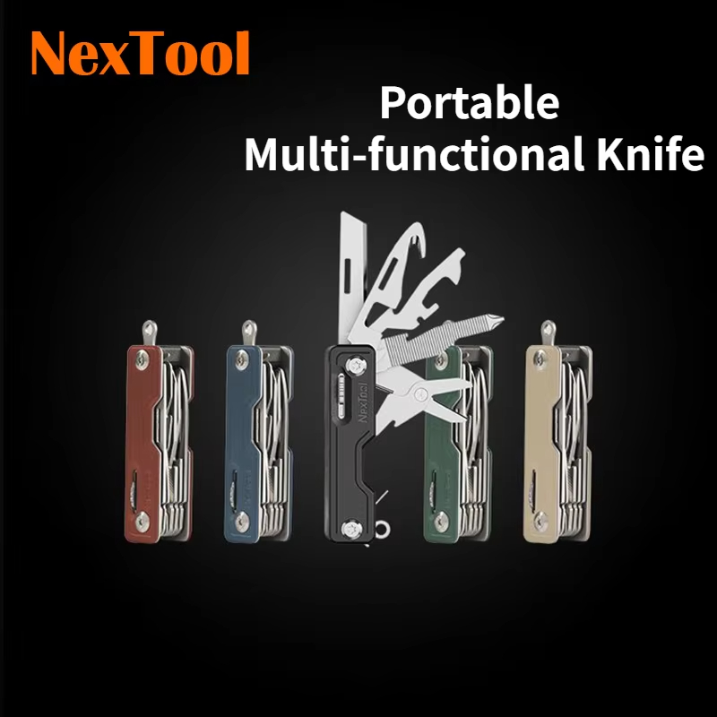 Edc Carry Card - NexTool มีดพับขนาดเล็ก 10-in-1 มีดพกพาอเนกประสงค์ EDC พร้อมที่วางโทรศัพท์
