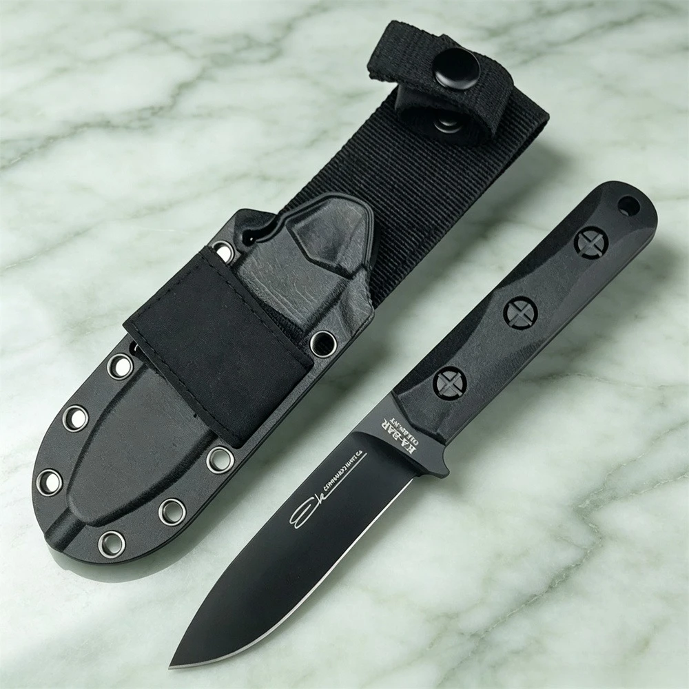 Edc Fixed Blade Deep Carry - มีดใบตาย EK51 แบบพกพา สำหรับใช้งานกลางแจ้ง ด้ามจับทำจากไนลอนและไฟเบอร์กลาส มาพร้อมปลอก