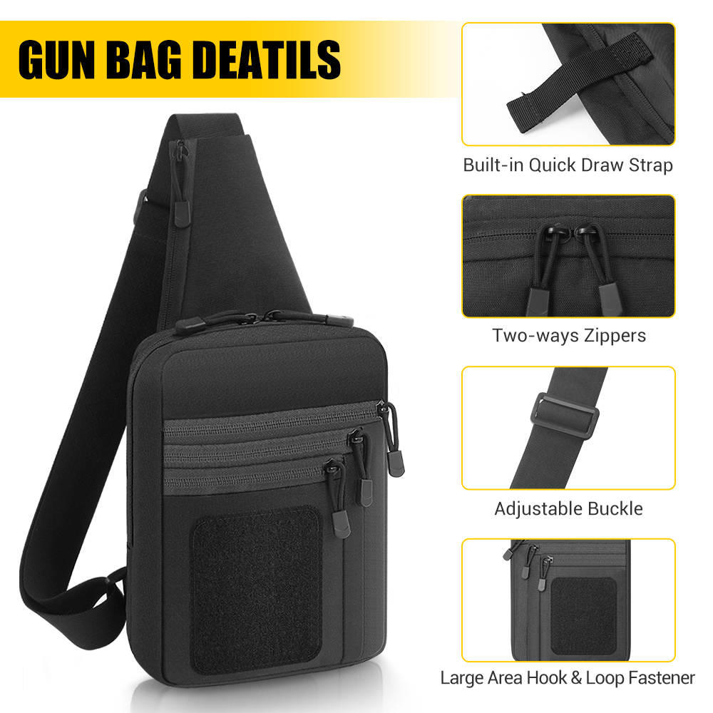 ยุทธวิธีปืนพกปืนปกปิดพกพาปืน H - Edc Concealed Carry Sling Bag บทวิจารณ์และราคา