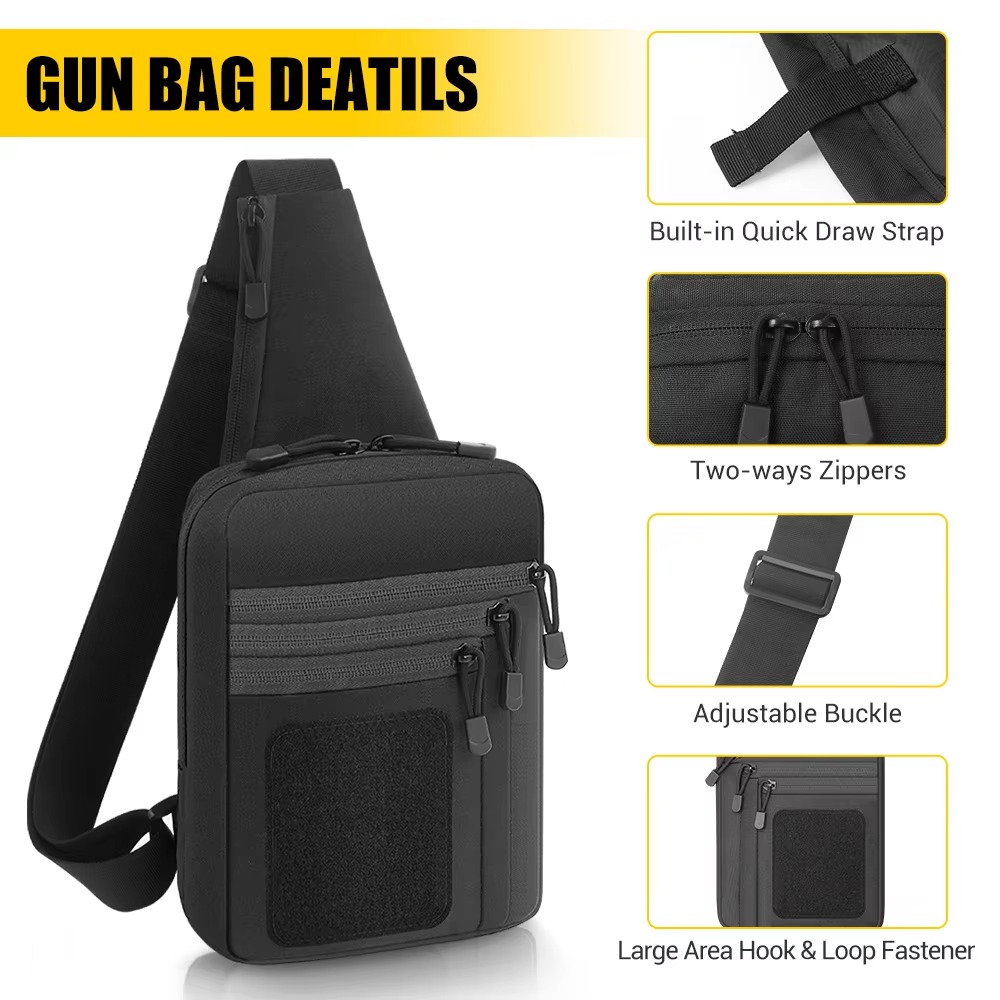 กระเป๋าปืนพกยุทธวิธี ซองปืนพกแ - Edc Concealed Carry Sling Bag บทวิจารณ์และราคา