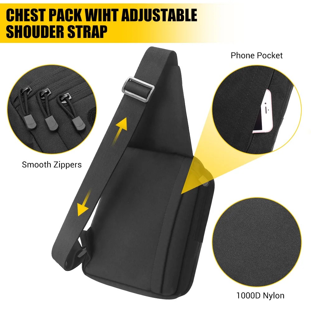 กระเป๋าปืนพกยุทธวิธี ซองปืนพกแ - Edc Concealed Carry Sling Bag บทวิจารณ์และราคา