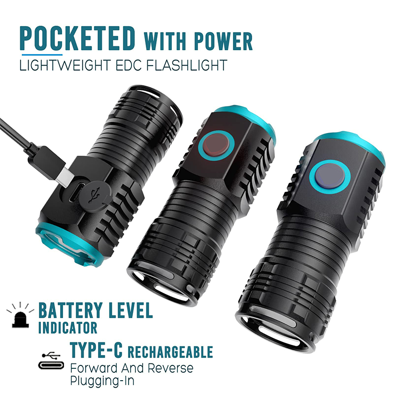 Type-C ไฟฉายขนาดเล็กแบบพกพาชาร - Edc Every Day Carry おもちゃ บทวิจารณ์และราคา
