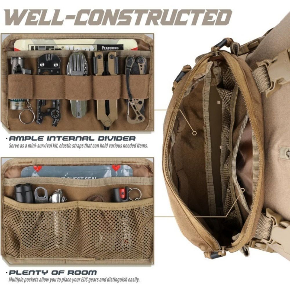 กระเป๋าคาดอกผู้ชายแฟชั่น 1000D - Edc Carry Bag บทวิจารณ์และราคา