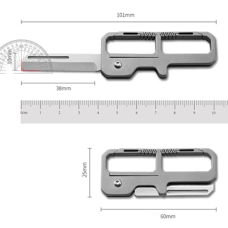 FEGVE มีดพับไทเทเนียมคาราบิเนอ - Edc Carry Knife บทวิจารณ์และราคา