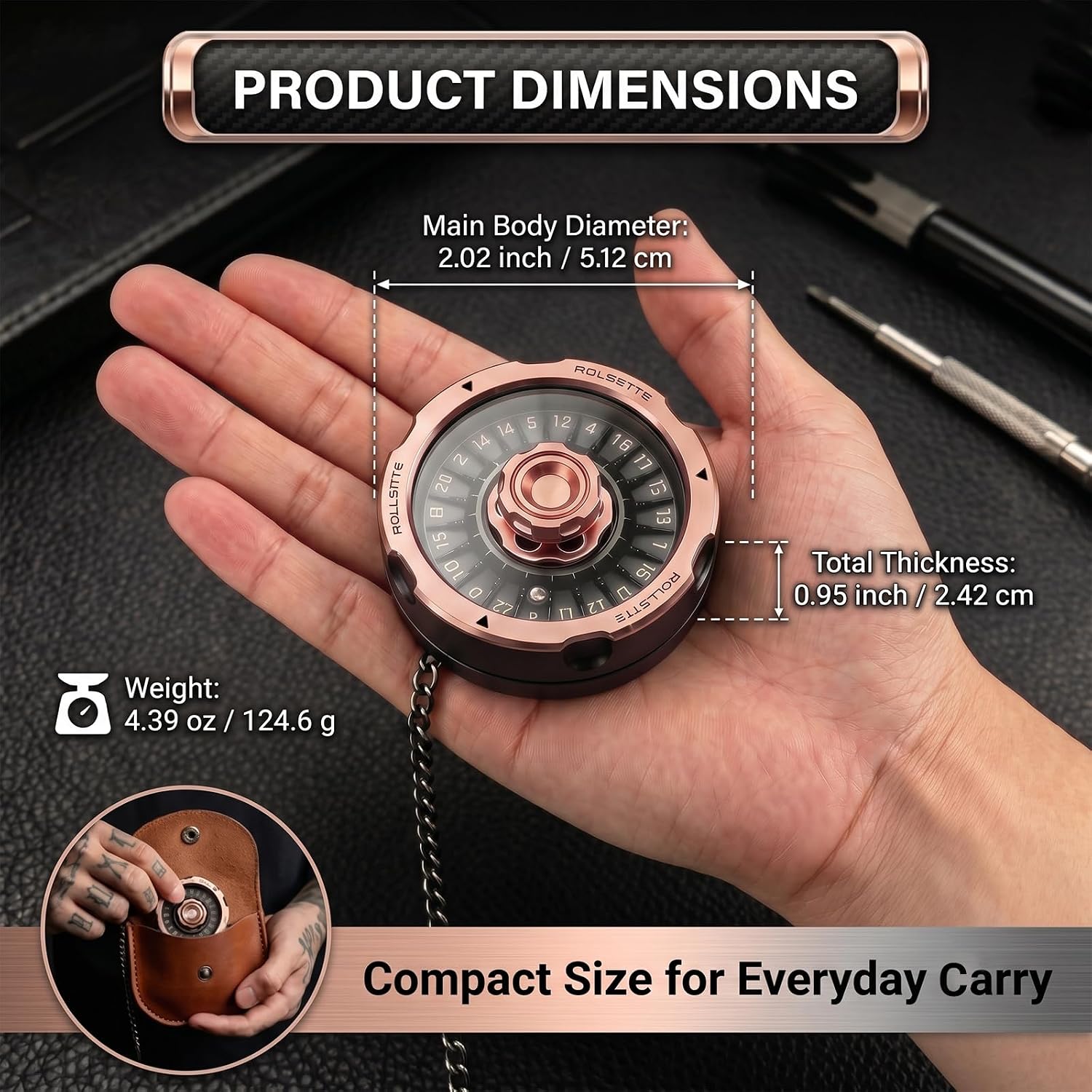 สปินเนอร์โลหะแบบกลไก EDC พร้อม - Edc Carry Accessories บทวิจารณ์และราคา